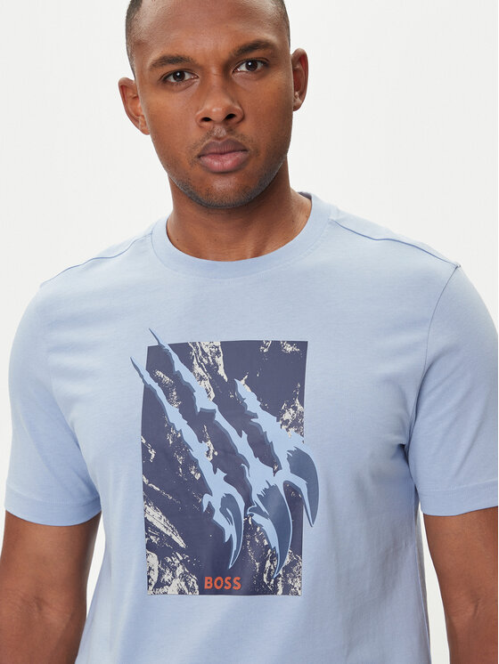 BOSS BOSS T-shirt Te_Animali 50546362 Tamnoplava Regular Fit