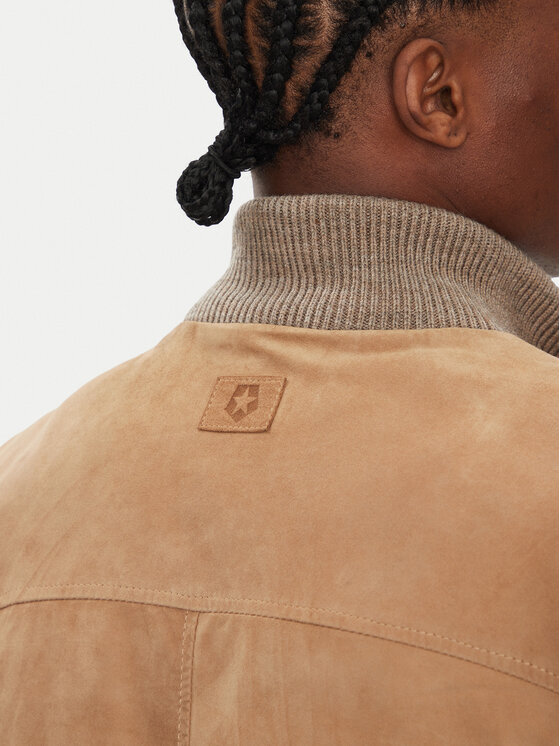 Milestone Milestone Lederjacke MSNicolas 531628 60690 Beige Regular Fit