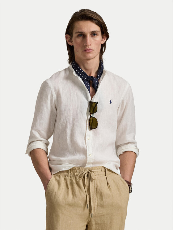 Męska Koszula Polo Ralph Lauren, Rozmiar S, Biała, 710968925006