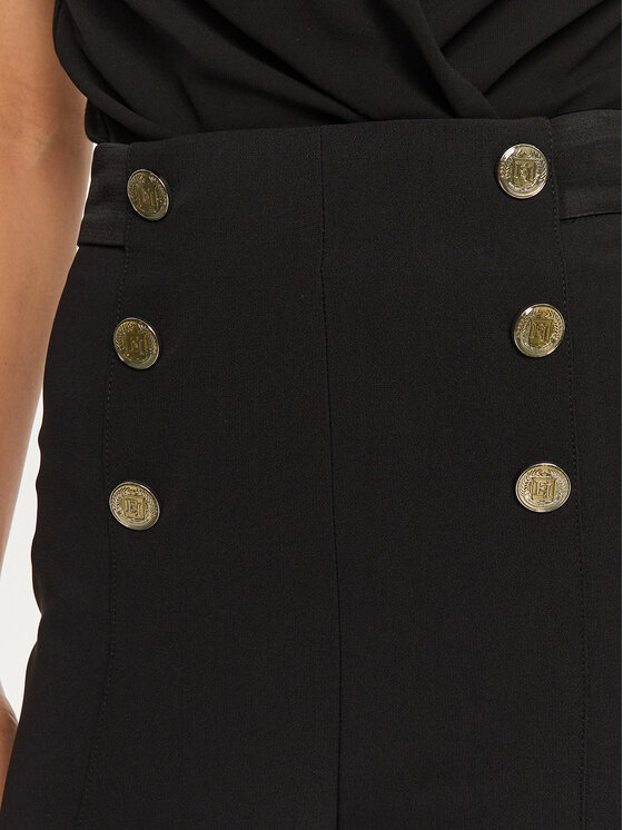 Elisabetta Franchi Elisabetta Franchi Kalhoty z materiálu PA-050-47E2-V860 Černá Regular Fit