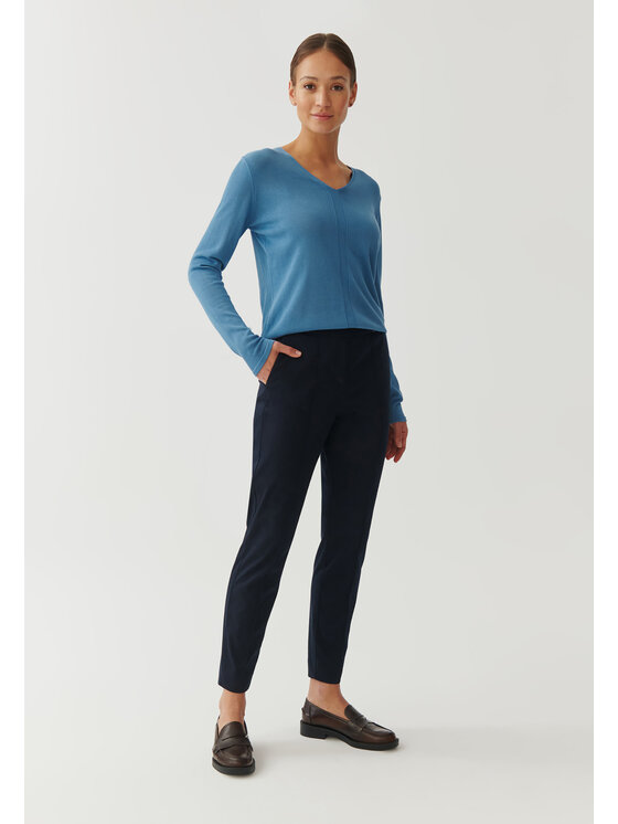 TATUUM TATUUM Kalhoty z materiálu JAKINA Tmavomodrá Straight Fit