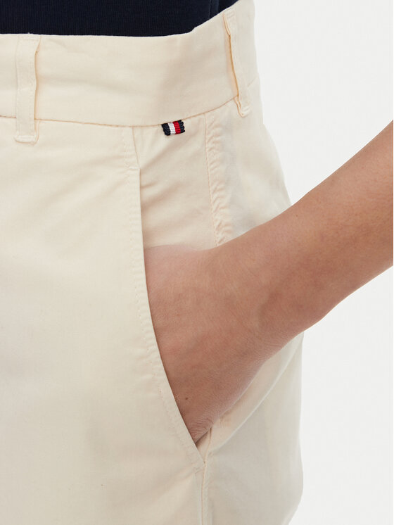 Tommy Hilfiger Tommy Hilfiger Šortky z materiálu WW0WW42457 Écru Regular Fit