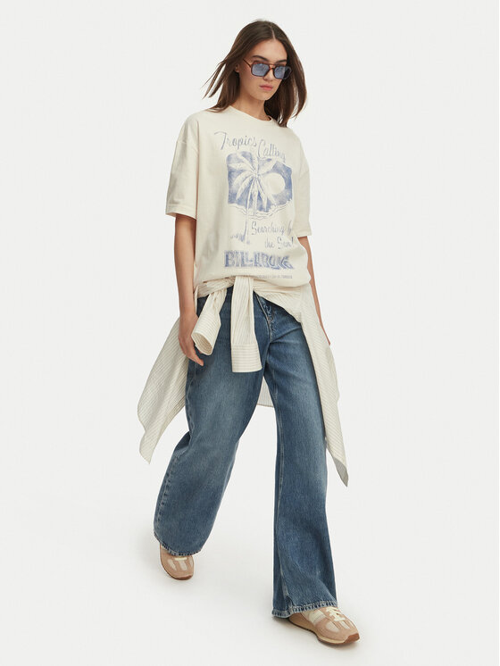 Billabong Billabong Tricou This Sunny Time EBJZT00479 Alb Loose Fit