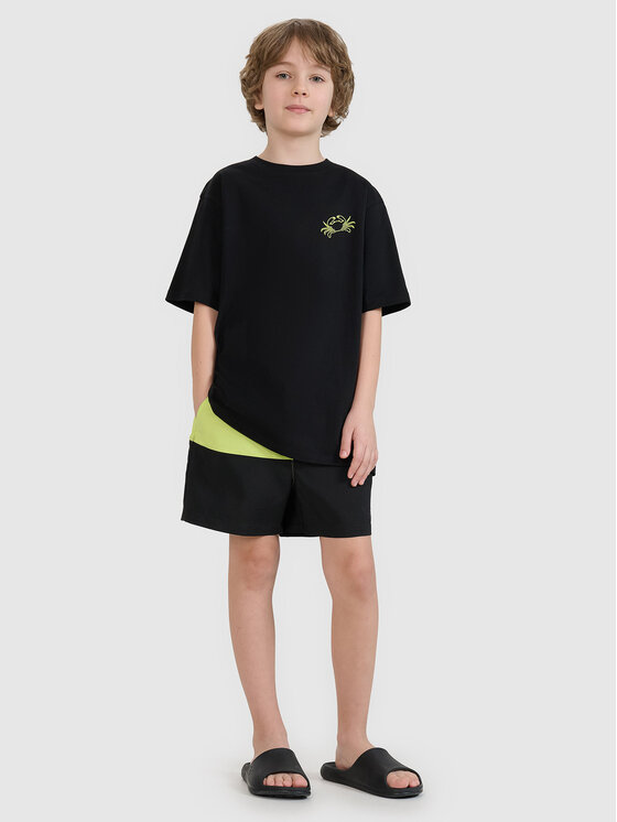 4F 4F Sportovní kraťasy VIBRANT WARMTH Zelená Regular Fit