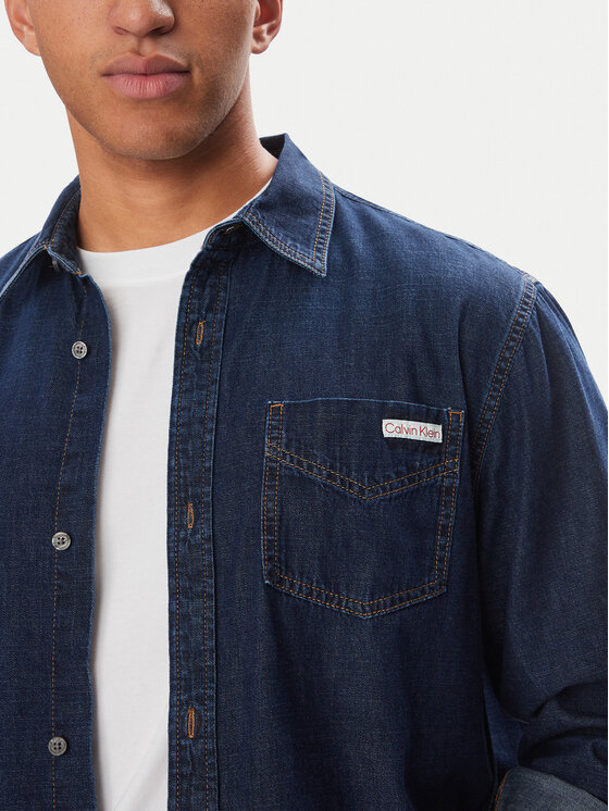 Calvin Klein Jeans Calvin Klein Jeans Koszula jeansowa LV04RH912G Granatowy Regular Fit