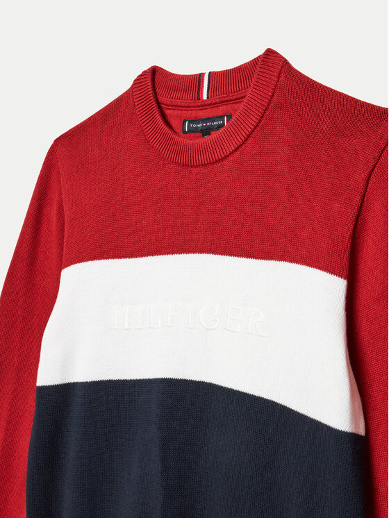 Felpa color block tommy hilfiger 2025