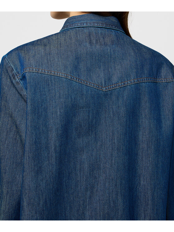 Wrangler Wrangler Koszula jeansowa 112370827 Granatowy Regular Fit