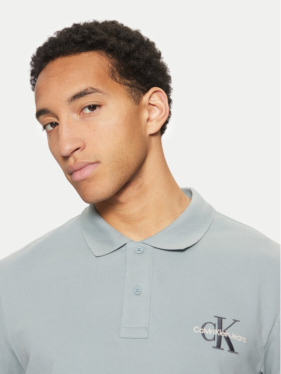 Calvin Klein Jeans Calvin Klein Jeans Polokošeľa Monologo J30J325664 Modrá Regular Fit