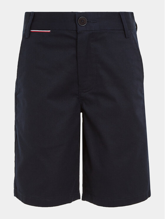 Tommy Hilfiger Tommy Hilfiger Szorty materiałowe 1985 KB0KB08704 Granatowy Regular Fit