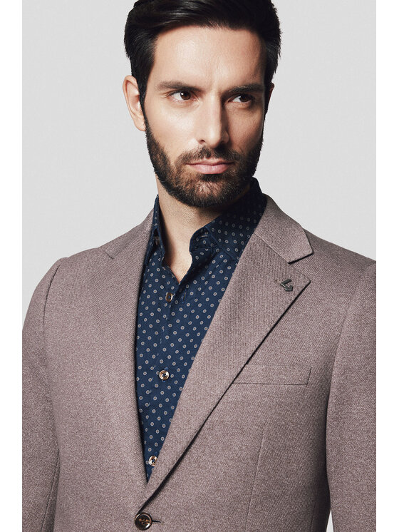 Lancerto Lancerto Marynarka Forli MA131224000015 Beżowy Slim Fit