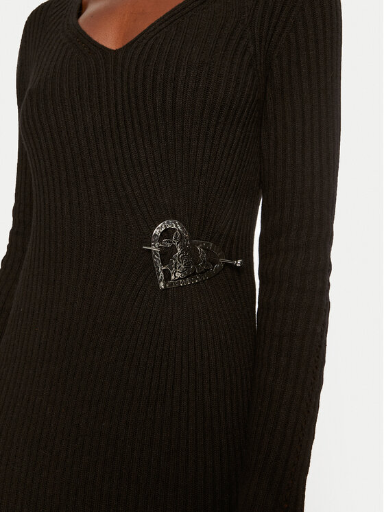 TWINSET TWINSET Sukienka dzianinowa 242TP3440 Czarny Slim Fit