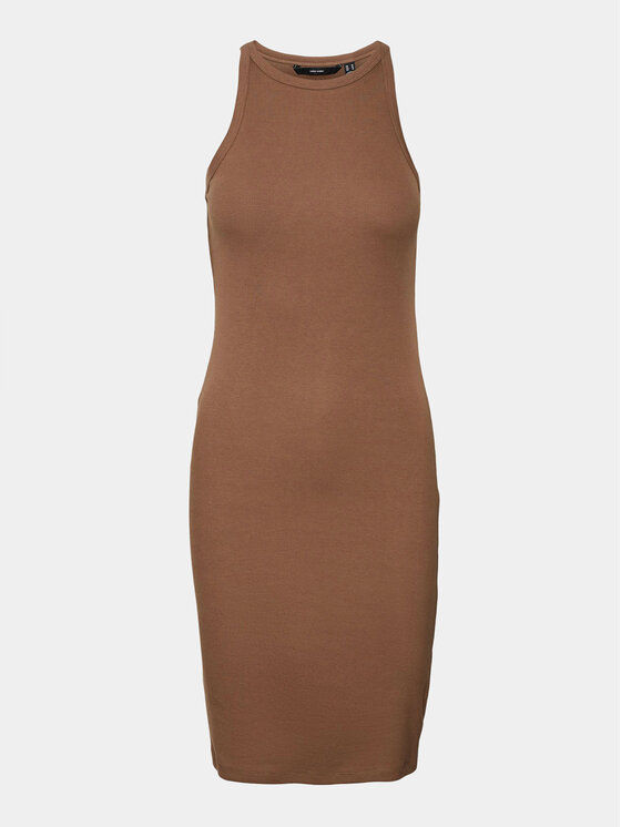 Vero Moda Vero Moda Vsakodnevna obleka Chloe 10306898 Rjava Tight Fit