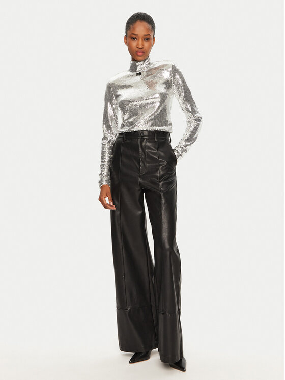 ROTATE ROTATE Bluse 1132062293 Silberfarben Regular Fit