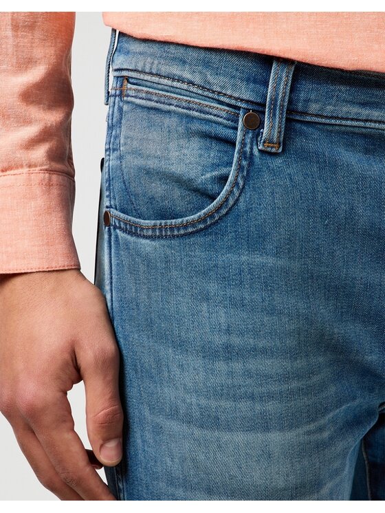 Wrangler Wrangler Jeansy LARSTON Niebieski Slim Fit