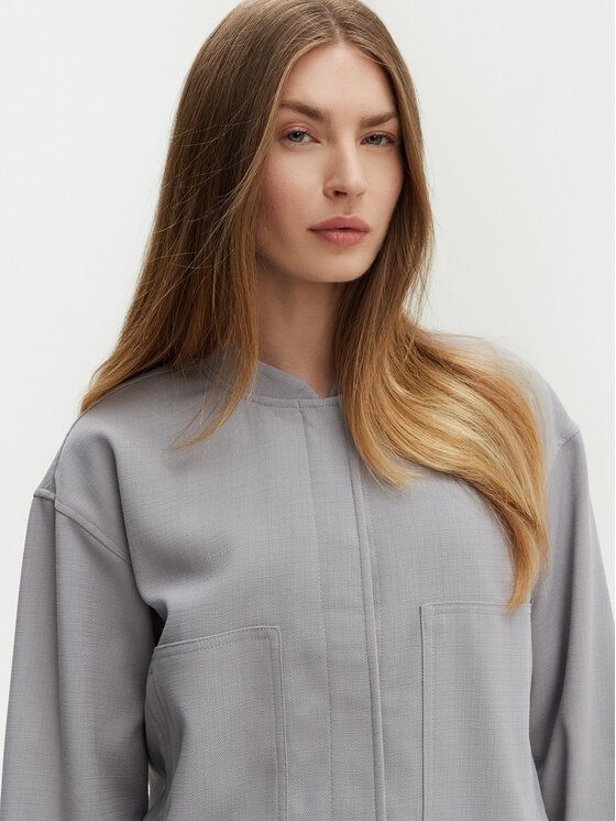 Pieces Pieces Μπόμπερ μπουφάν Annie 17150150 Γκρι Regular Fit