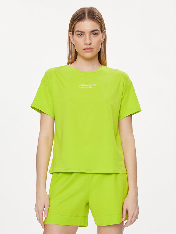 United Colors Of Benetton Cămașă pijama 30963M04R Verde Regular Fit