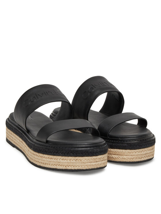 Calvin Klein Calvin Klein Εσπαντρίγιες Flatform Wedge Slide - He HW0HW02374 Μαύρο