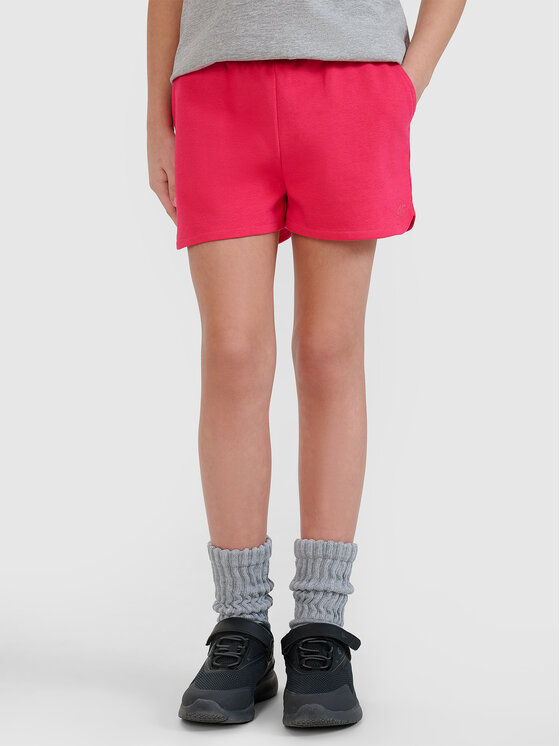 4F 4F Szorty sportowe BASIC+ Różowy Regular Fit