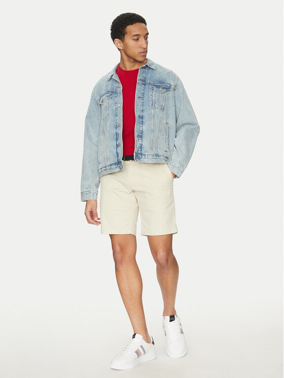 Tommy Hilfiger Tommy Hilfiger Pantalon scurți din material Brooklyn MW0MW23563 Bej Regular Fit