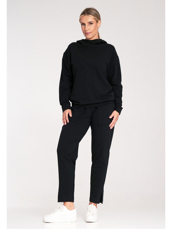 FIGL FIGL Mikina M1034 Černá Regular Fit