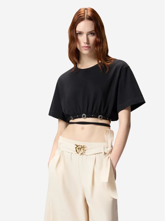 PINKO PINKO T-shirt ARIANO MAGLIA JERSONE Nero Slim Fit