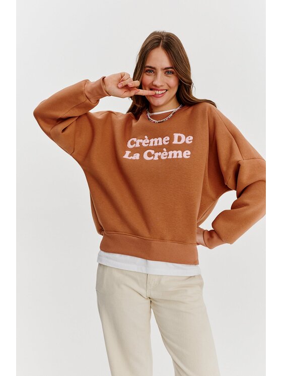 NAOKO NAOKO Mikina Creme De La Creme Hnědá Regular Fit