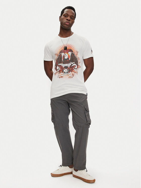 Brave Soul Brave Soul T-krekls MTS-149DYLAN Écru Regular Fit
