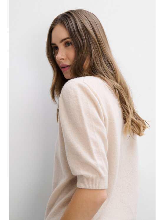 Fobya Fobya Bluzka F2120 Beżowy jasny Basic Fit