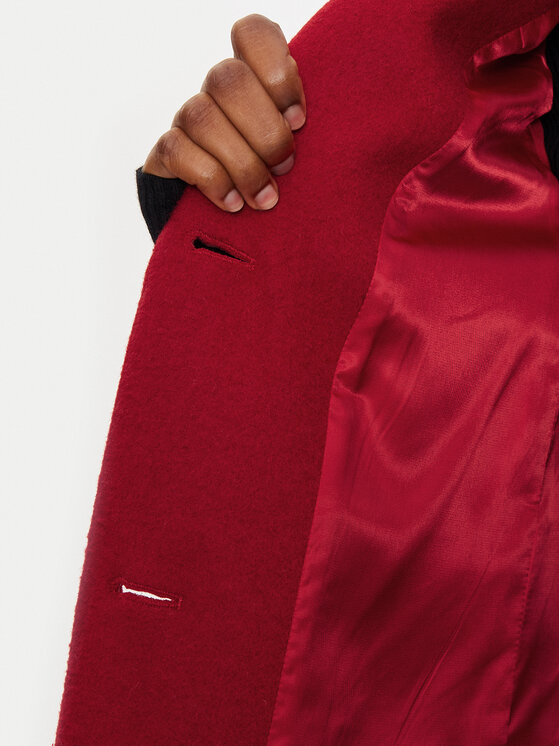 United Colors Of Benetton United Colors Of Benetton Vilnas mētelis 2U62DN062 Sarkans Regular Fit