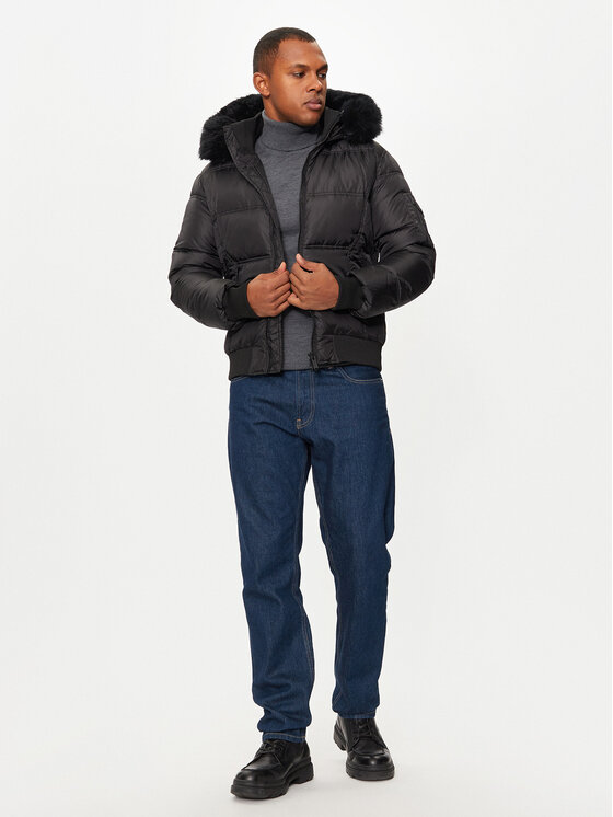 Bomboogie Bomboogie Μπουφάν πουπουλένιο JM603VTNIW3 Μαύρο Regular Fit