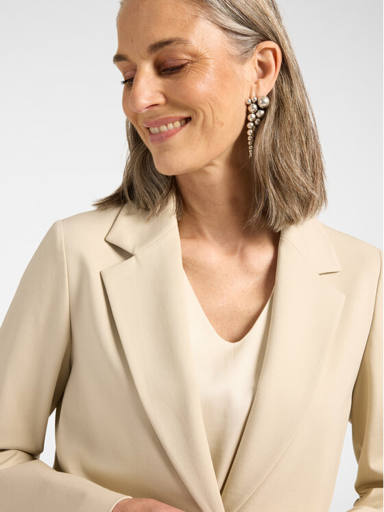 Elena Mirò Elena Mirò Giacca da abito R053P200152N002 Crema Regular Fit
