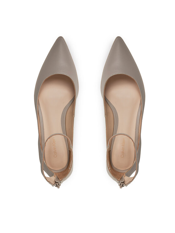 Calvin Klein Ballerinas Wrapped Ankle Strap Ballerina HW0HW01840 Grau Modivo