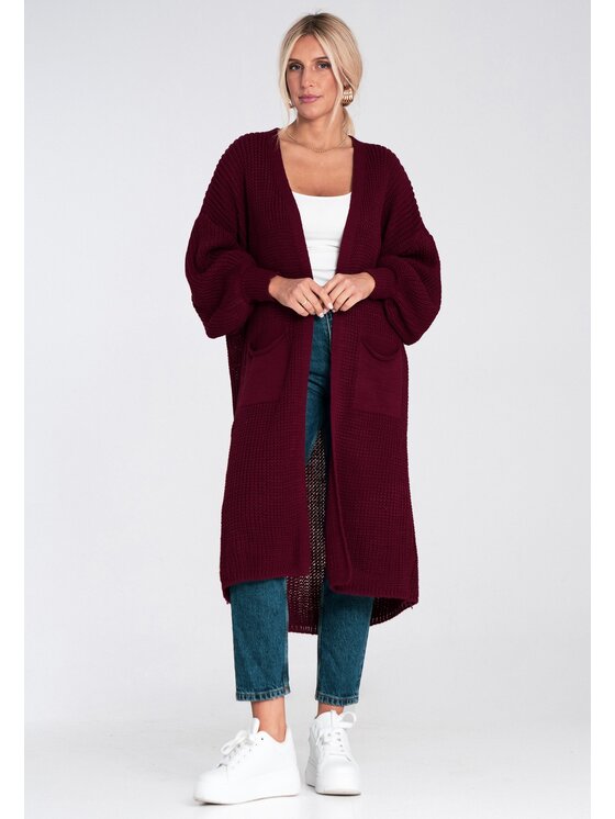 FIGL FIGL Ζακέτα M1239 Μπορντό Regular Fit