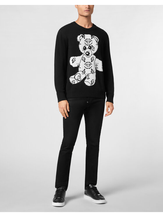 PHILIPP PLEIN PHILIPP PLEIN S dlhými rukávmi 23007 Čierna Regular Fit