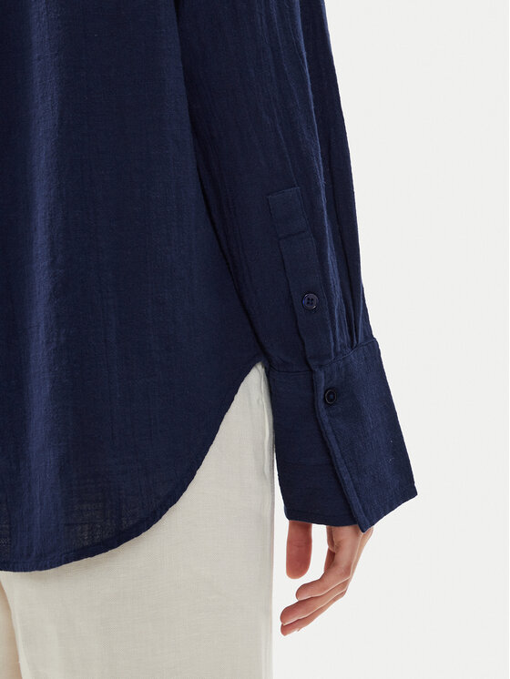 Gina Tricot Gina Tricot Cămașă 22624 Bleumarin Loose Fit