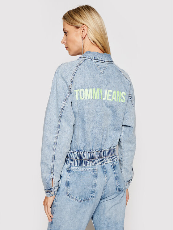 Tommy Jeans Veste en jean Cargo Crop Tjllbc DW0DW10072 Bleu Regular Fit |  Modivo.fr