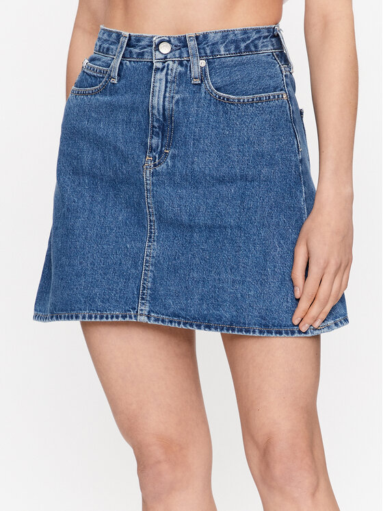 Calvin Klein Jeans Calvin Klein Jeans Džínová sukně J20J221271 Modrá Regular Fit