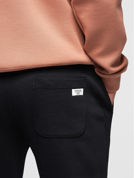 Ombre Ombre Spodnie dresowe OM-PABS-0305 Czarny Regular Fit