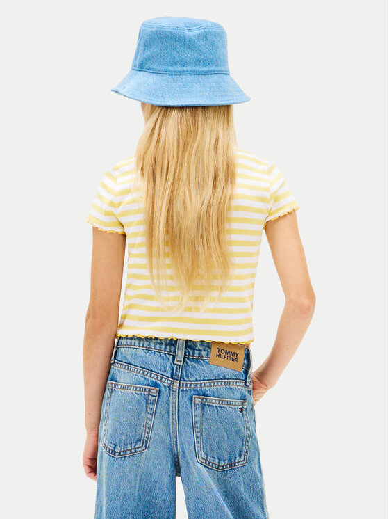 Tommy Hilfiger Tommy Hilfiger Marškinėliai KG0KG08590 Šviesiai geltona Slim Fit