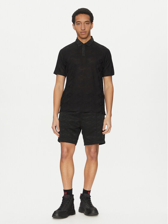 HUGO HUGO Polo marškinėliai Dompoli 50535150 Juoda Relaxed Fit