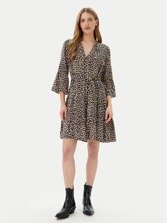 Vero Moda Vero Moda Každodenní šaty Melba 10329936 Hnědá Loose Fit