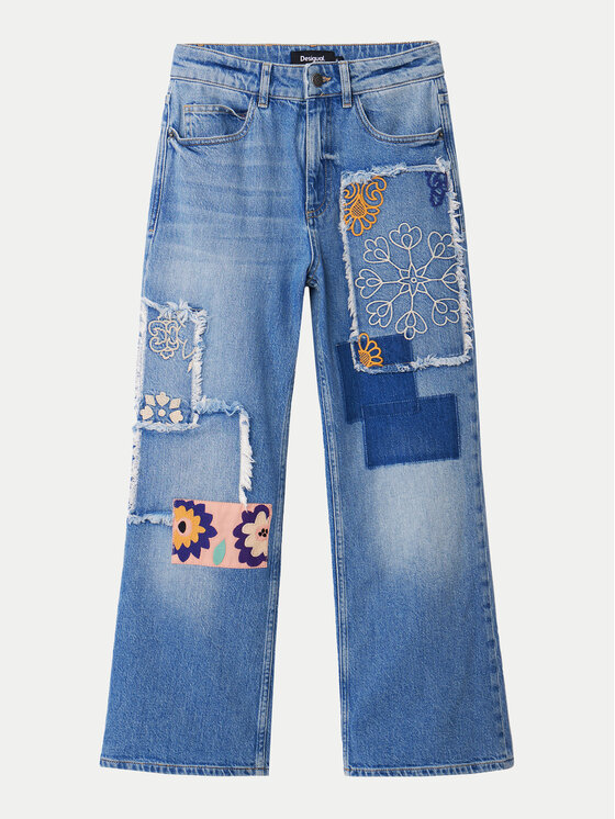 Desigual Desigual Jeansy Mila 24WWDD97 Niebieski Straight Fit