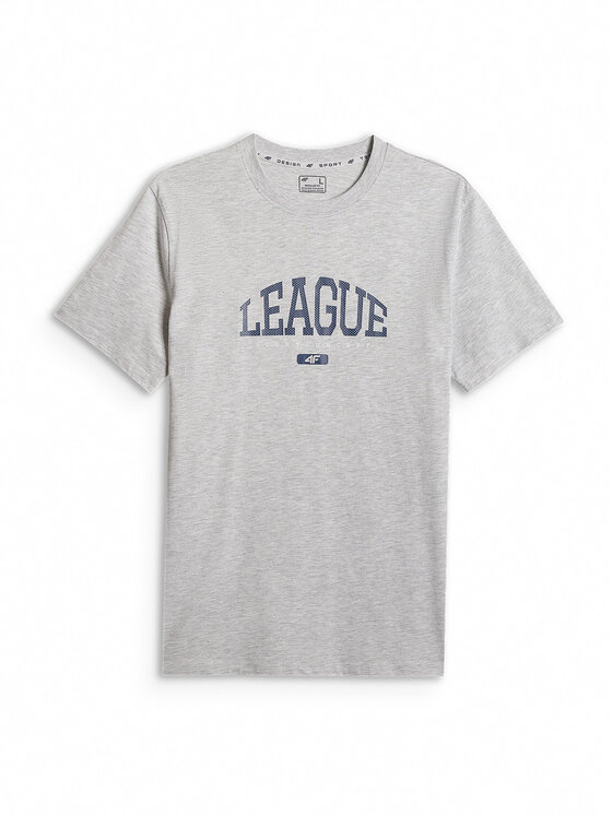 4F 4F T-Shirt SPORTS CLUB Szary jasny Regular Fit