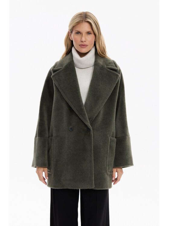Deni Cler Milano Deni Cler Milano Kurtka przejściowa W-DC-9063-F5-A3-49-1 Zielony Oversize