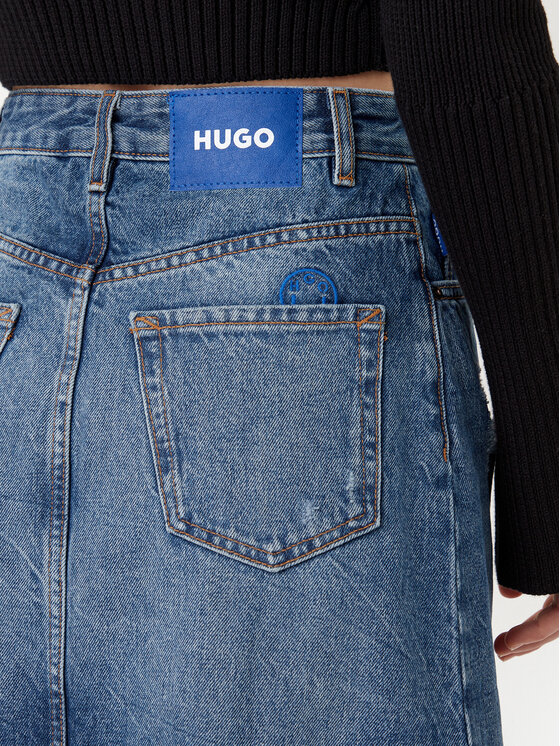 HUGO HUGO Джинсова спідниця 50531699 Голубий Regular Fit