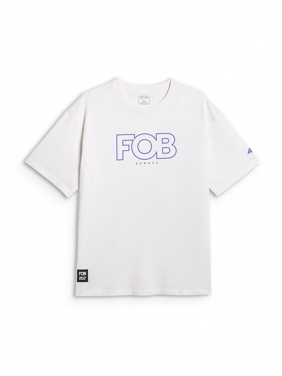 4F 4F T-Shirt FOB Biały Loose Fit
