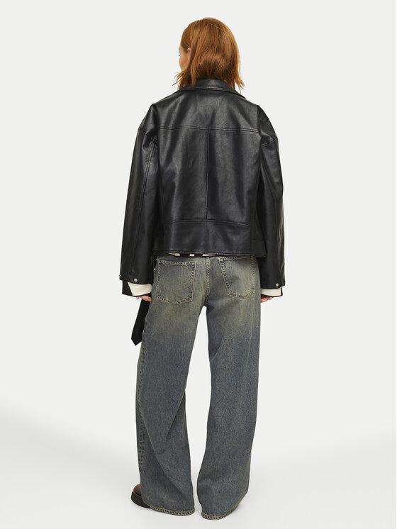JJXX JJXX Jakna iz umetnega usnja Frida 12257725 Črna Loose Fit