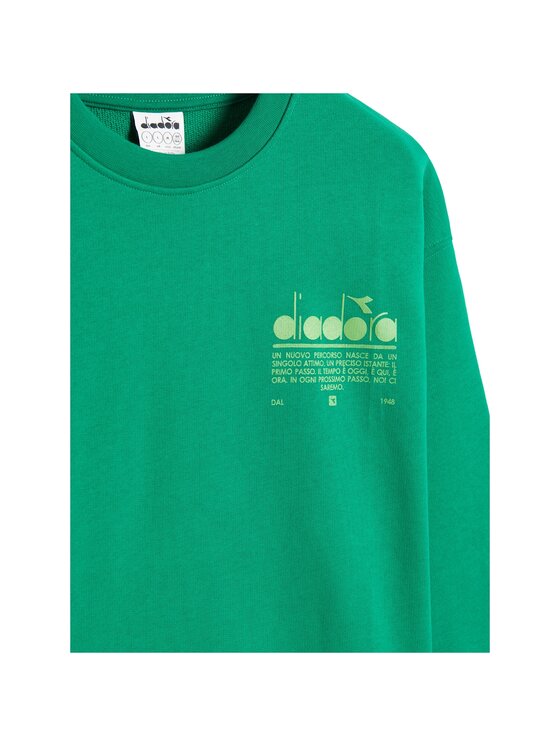 Diadora Diadora Bluza SWEATSHIRT CREW MANIFESTO Zielony Basic Fit