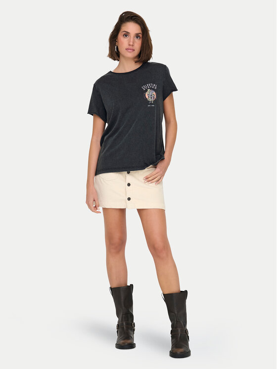 ONLY ONLY Тишърт Lucy 15336965 Сив Regular Fit