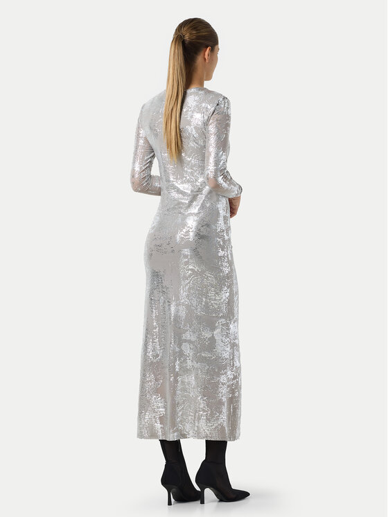 Noisy May Noisy May Sukienka koktajlowa Lucia 27031914 Srebrny Regular Fit